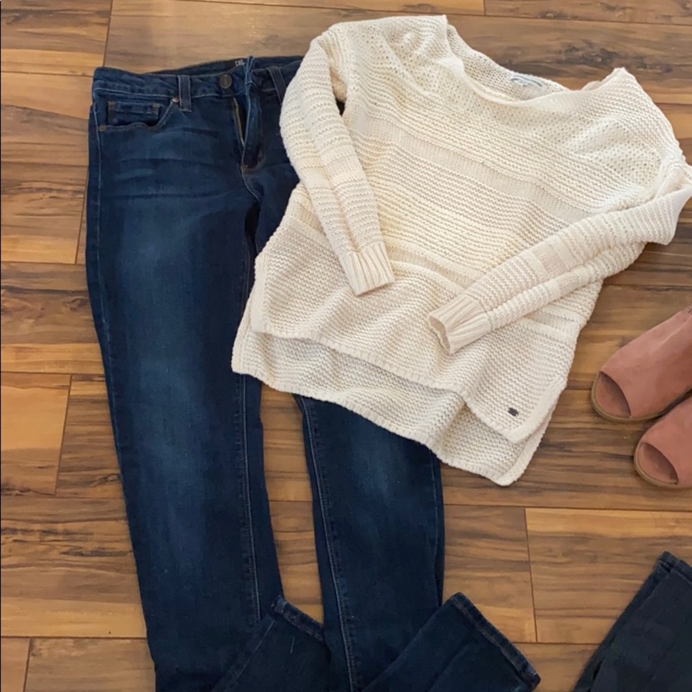Just black jeans (sweater sold separately)